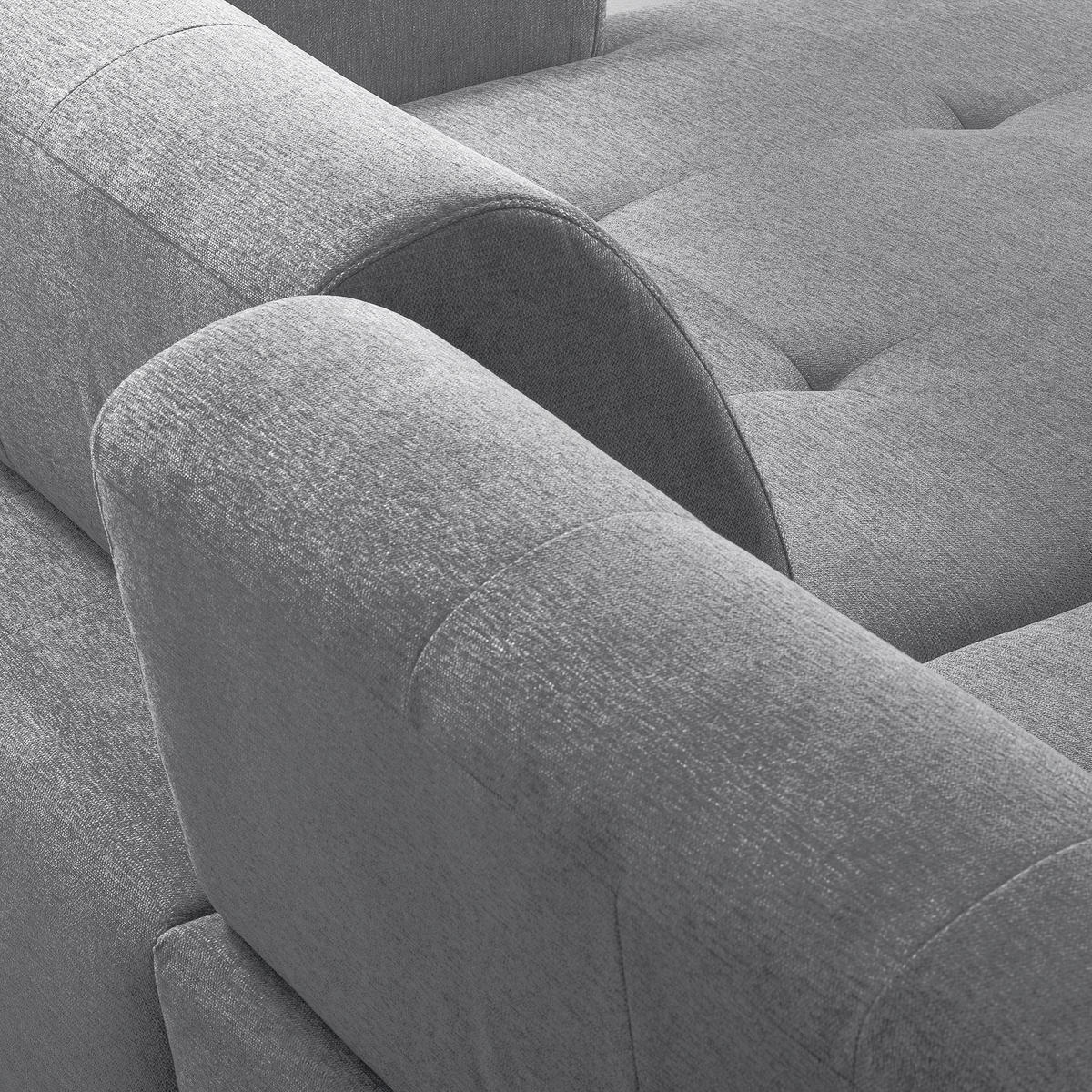 ECKSOFA AUSTIN Grau Flachgewebe Sitztiefenverstellung  - Schwarz/Grau, Design, Kunststoff/Textil (286/169cm) - Livetastic