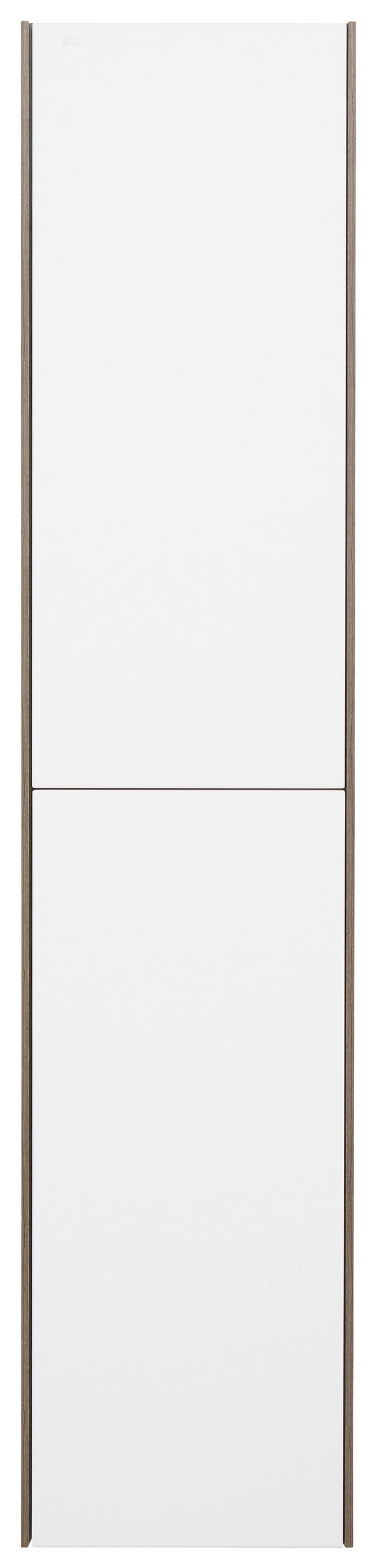 HOCHSCHRANK 35/160/35 cm  - Dunkelbraun/Weiß, KONVENTIONELL, Glas/Holzwerkstoff (35/160/35cm) - Belluti