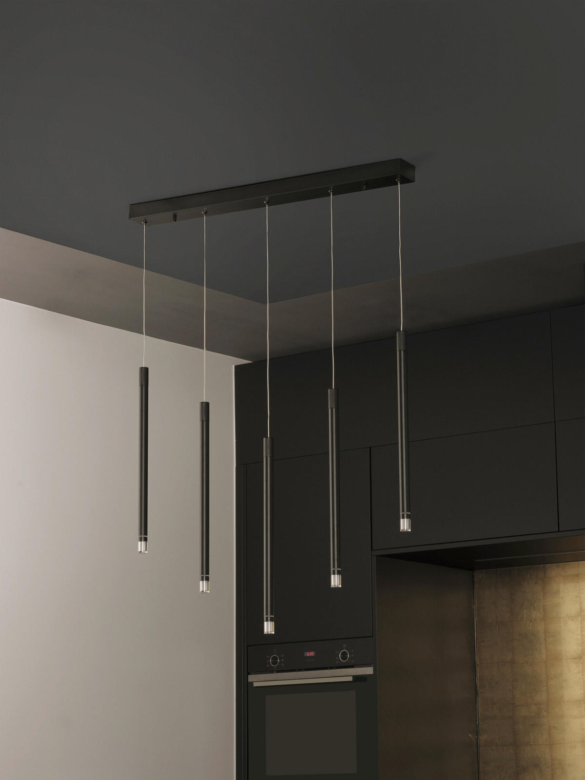 LED-PENDELLEUCHTE 85/8/150 cm  - Schwarz, Design, Kunststoff/Metall (85/8/150cm) - Osram