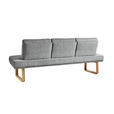 SITZBANK 209/92/78 cm  in Hellgrau  - Eichefarben/Hellgrau, Design, Holz/Textil (209/92/78cm) - Dieter Knoll