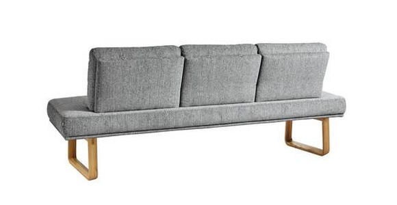 SITZBANK 209/92/78 cm in Hellgrau - Eichefarben/Hellgrau, Design, Holz/Textil (209/92/78cm) - Dieter Knoll