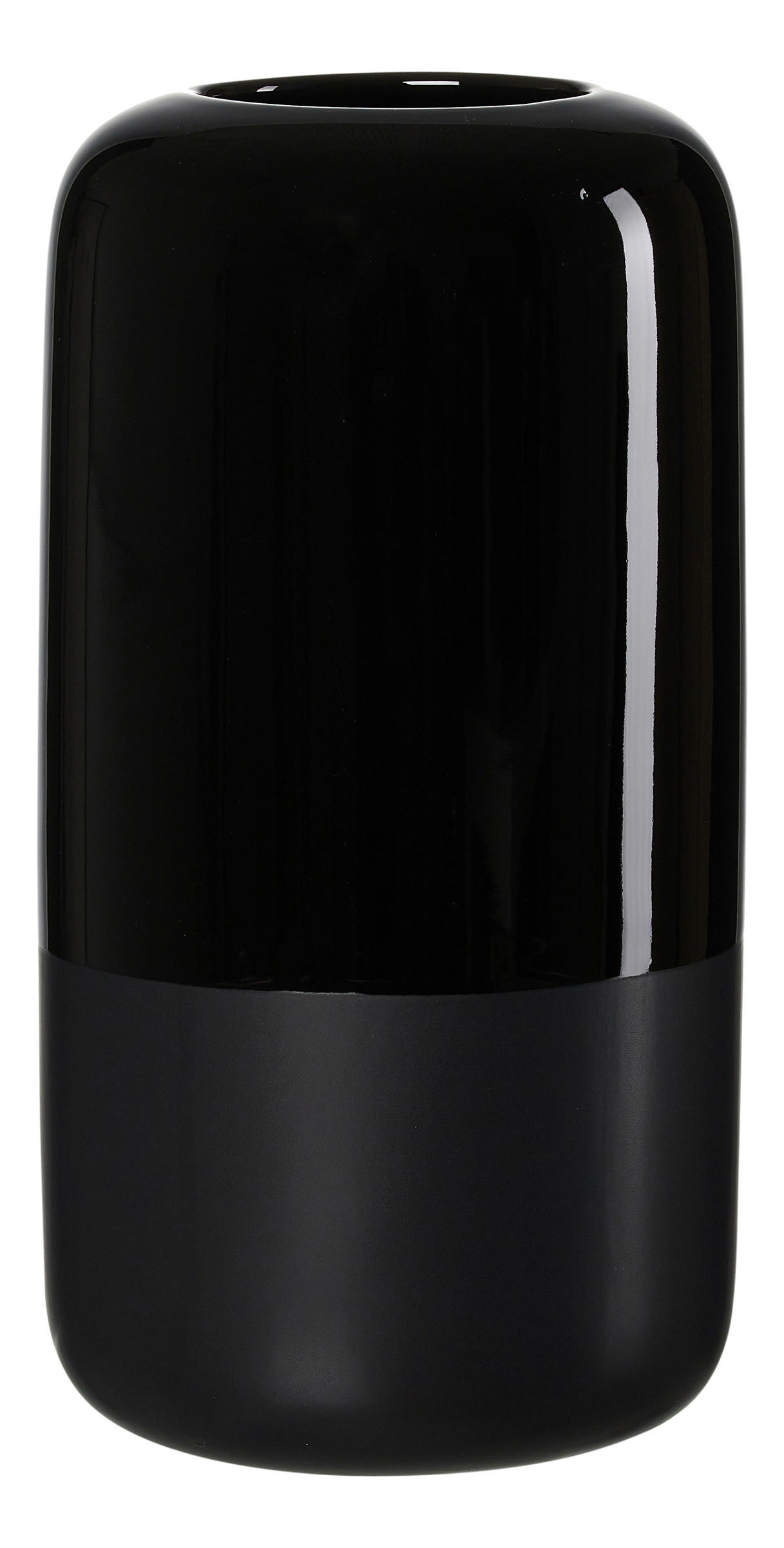 VASE 29,5 cm  - Schwarz, Basics, Keramik (14,5/14,5/29,5cm)