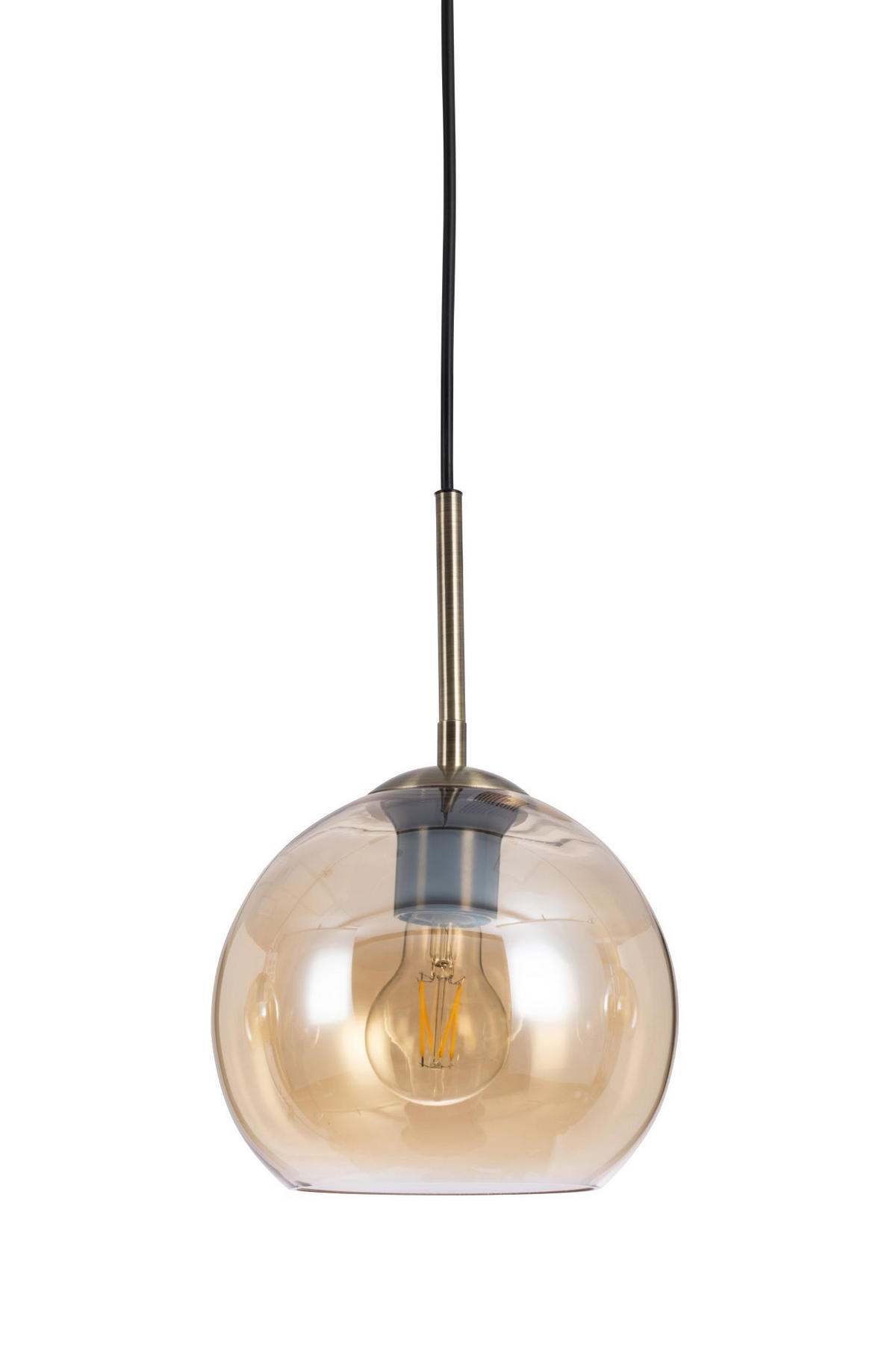 HÄNGELEUCHTE Leonie 110/20/150 cm   - Bernsteinfarben, Basics, Glas/Metall (110/20/150cm) - Novel