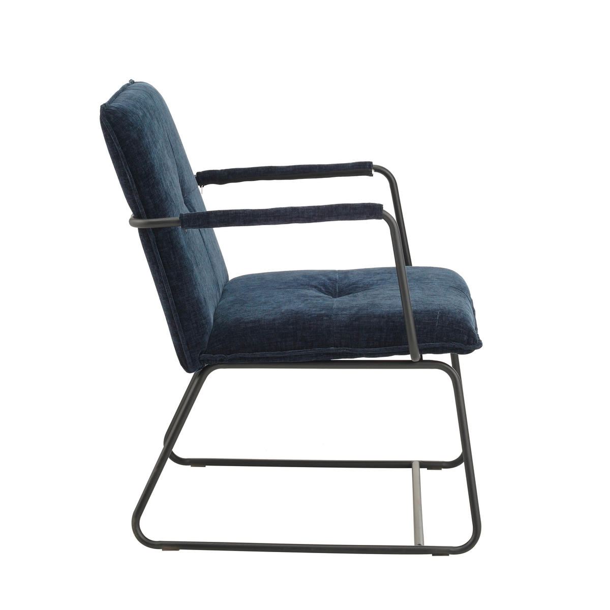 KŘESLO, textil, modrá - modrá/černá, Moderní, kov/textil (65/80/68cm) - MID.YOU
