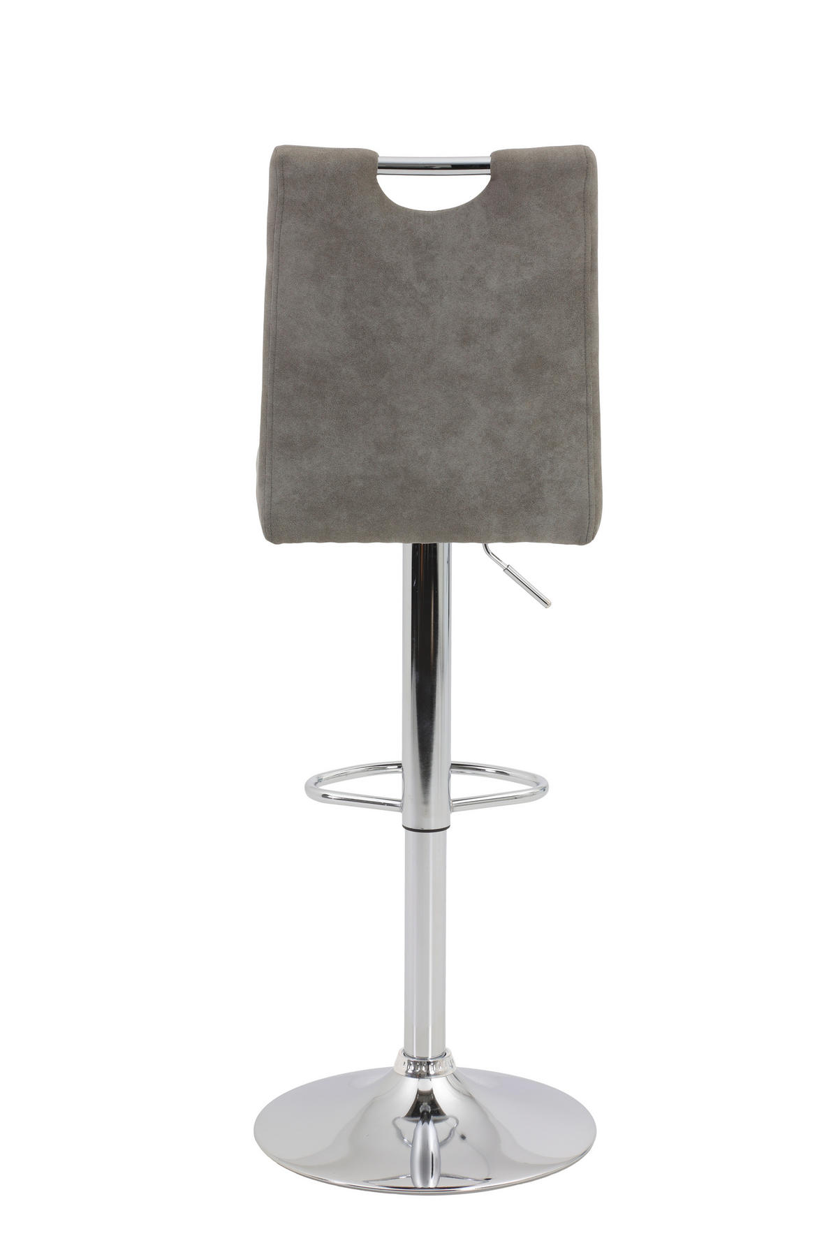 BARHOCKER in Metall, Textil Grau, Chromfarben  - Chromfarben/Grau, MODERN, Textil/Metall (40/97-119/50cm) - MID.YOU