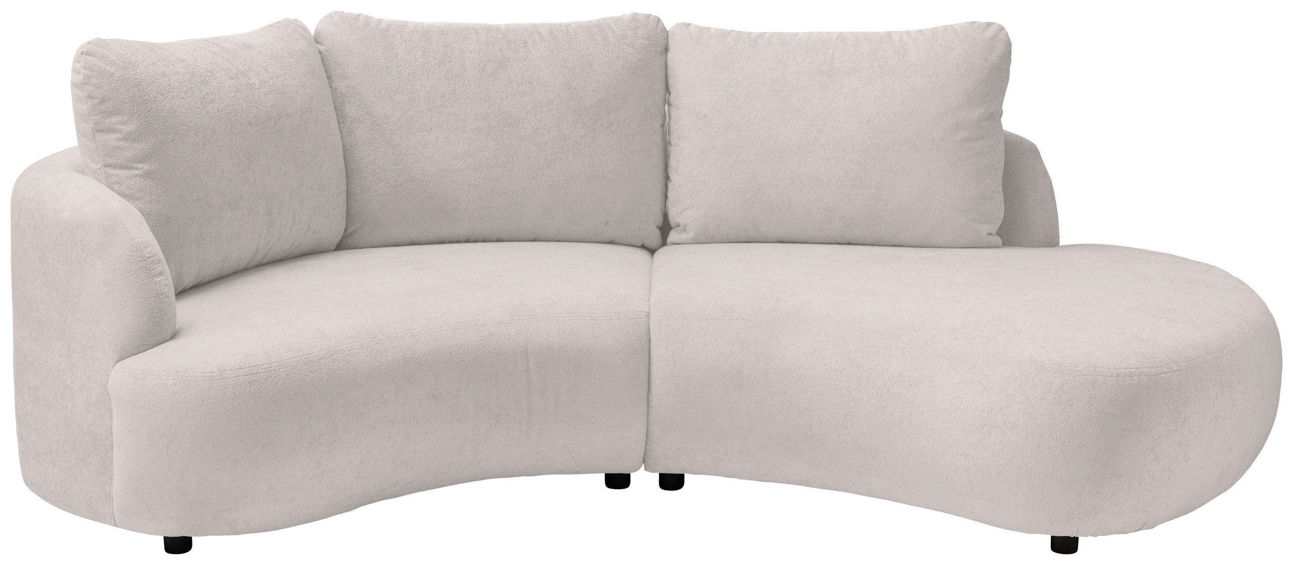 ECKSOFA Beige Mikrofaser  - Beige/Schwarz, MODERN, Kunststoff/Textil (139/250cm) - Livetastic