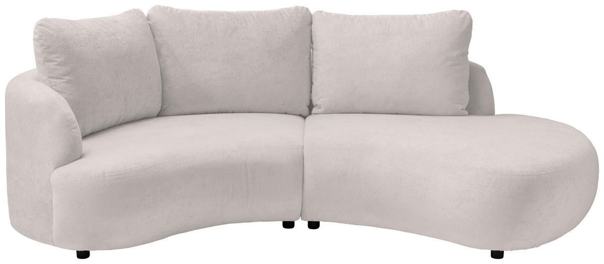ECKSOFA Beige Mikrofaser  - Beige/Schwarz, MODERN, Kunststoff/Textil (139/250cm) - Livetastic