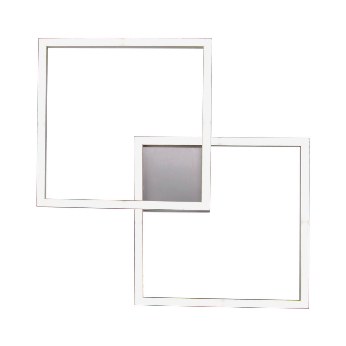 LED-DECKENLEUCHTE Lolasmart-Maxi  Smart 63/63/8,5 cm   - Silberfarben, Design, Kunststoff/Metall (63/63/8,5cm)