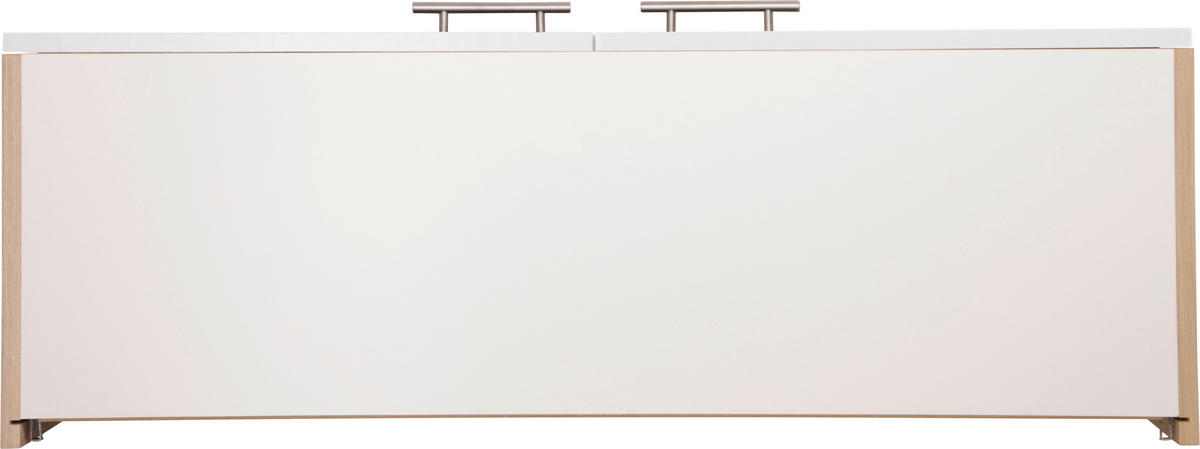 VÄGGSKÅP 100/56,1/34,6 cm  i ekfärgad, vit  - vit/silver, Basics, metall/trämaterial (100/56,1/34,6cm) - Respekta