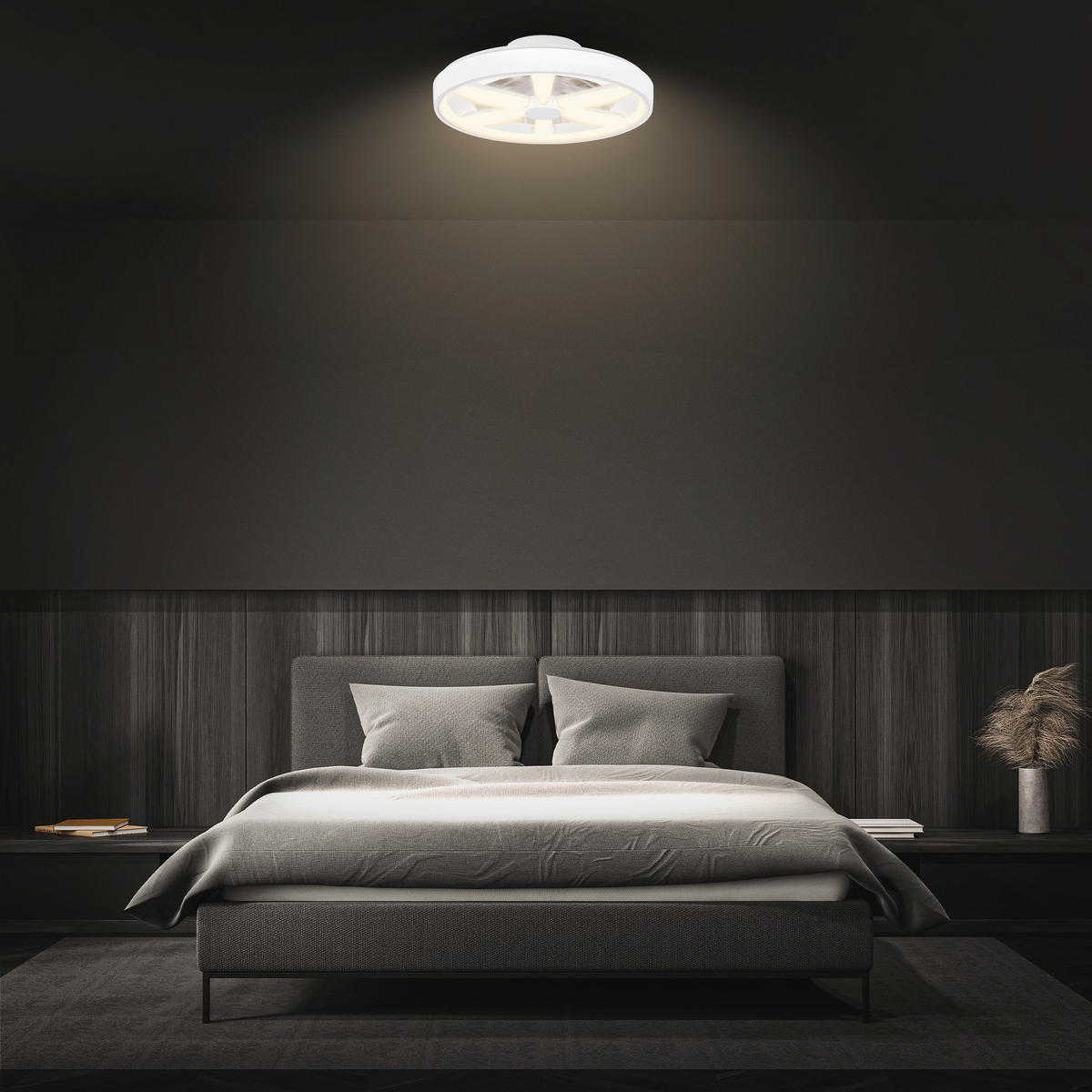 DECKENVENTILATOR 48./15 cm   - Weiß, Design, Kunststoff (48./15cm)