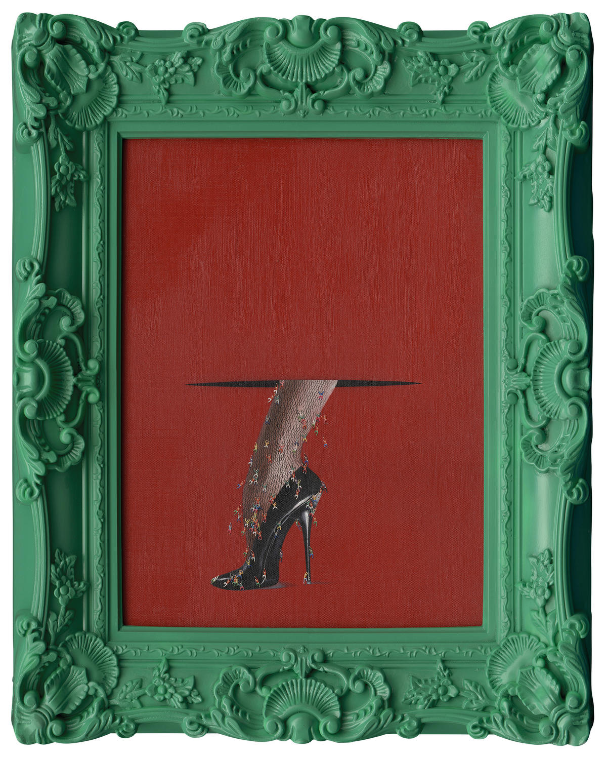 KUNSTDRUCK 44/54 cm  - Rot/Schwarz, Trend, Papier/Kunststoff (44/54cm) - Monee