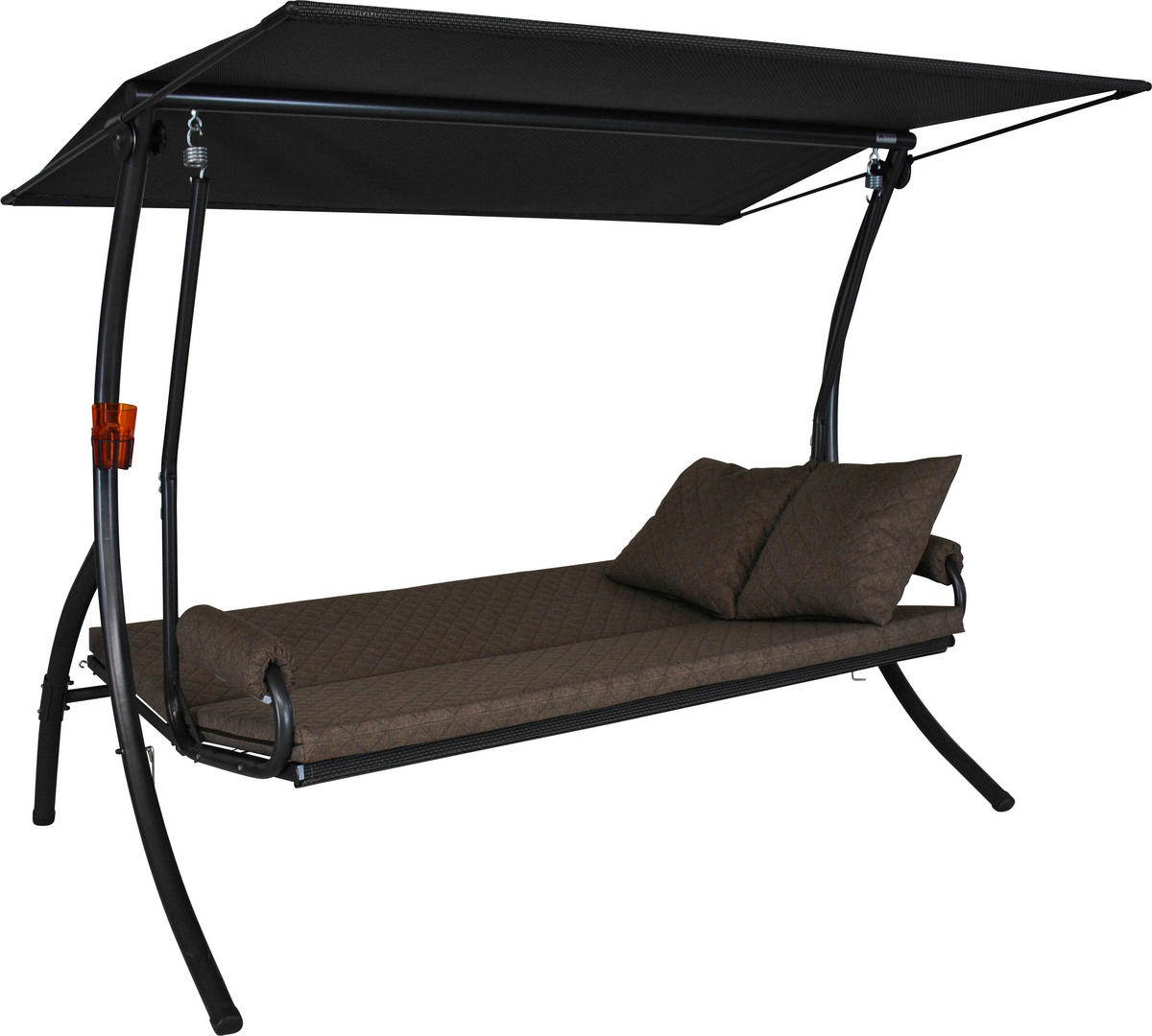 HOLLYWOODSCHAUKEL 210/160/145 cm  - Taupe/Dunkelgrau, Basics, Textil/Metall (210/160/145cm) - Boxxx