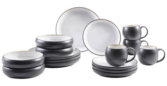 KOMBISERVICE Faro Sand 16-teilig  - Sandfarben, Design, Keramik - Novel