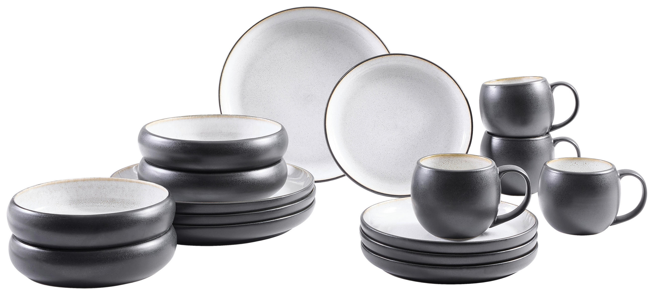 Novel KOMBINOVANÁ SOUPRAVA 16dílné, kamenina keramika