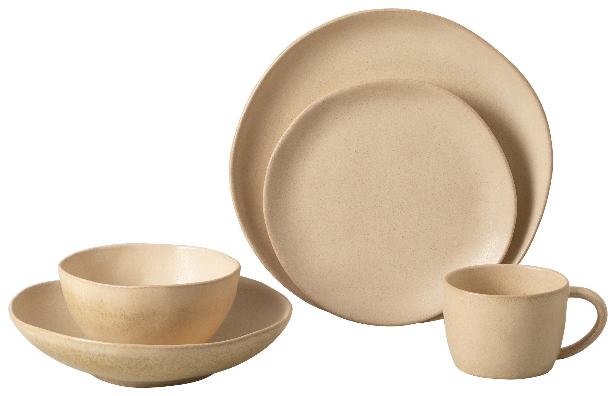 Thumbnail - Costa Nova Kombiservice Livia, Champagner, Keramik, 5-teilig, 370 ml,660 ml, Handmade in Europe, Essen & Trinken, Geschi...