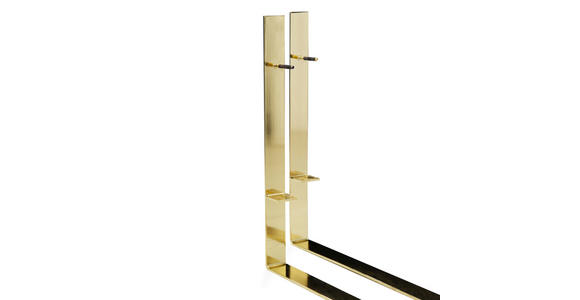 2-SITZER-SOFA Velours Beige  - Beige/Goldfarben, KONVENTIONELL, Textil/Metall (194/90/97cm) - Carryhome