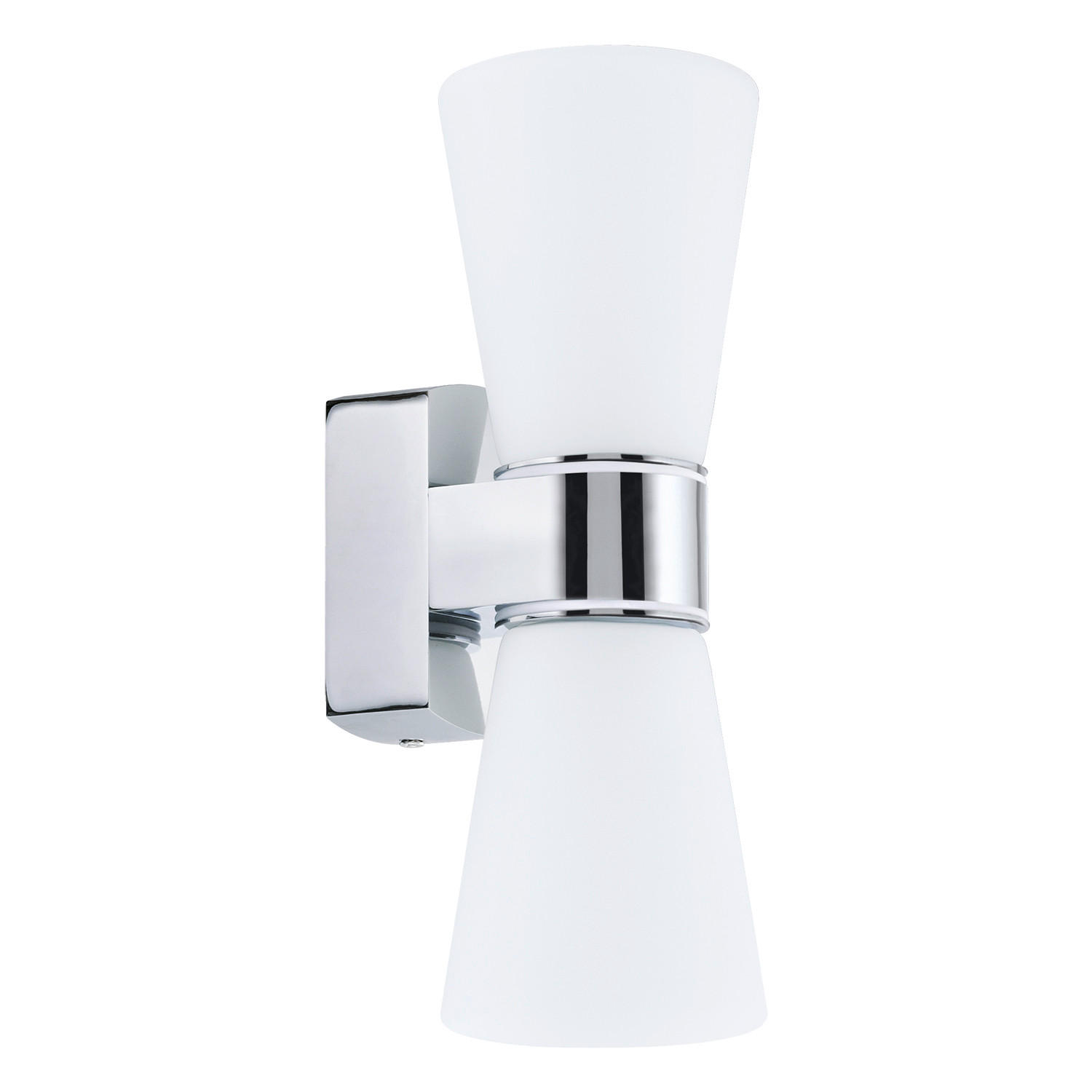 NÁSTĚNNÉ KOUPELNOVÉ SVÍTIDLO, 9/11,5/27 cm - bílá, Konvenční, kov/sklo (9/11,5/27cm) - Eglo