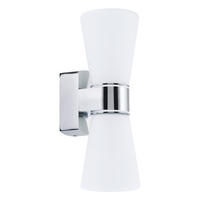 NÁSTĚNNÉ KOUPELNOVÉ SVÍTIDLO, 9/11,5/27 cm - bílá, Konvenční, kov/sklo (9/11,5/27cm) - Eglo