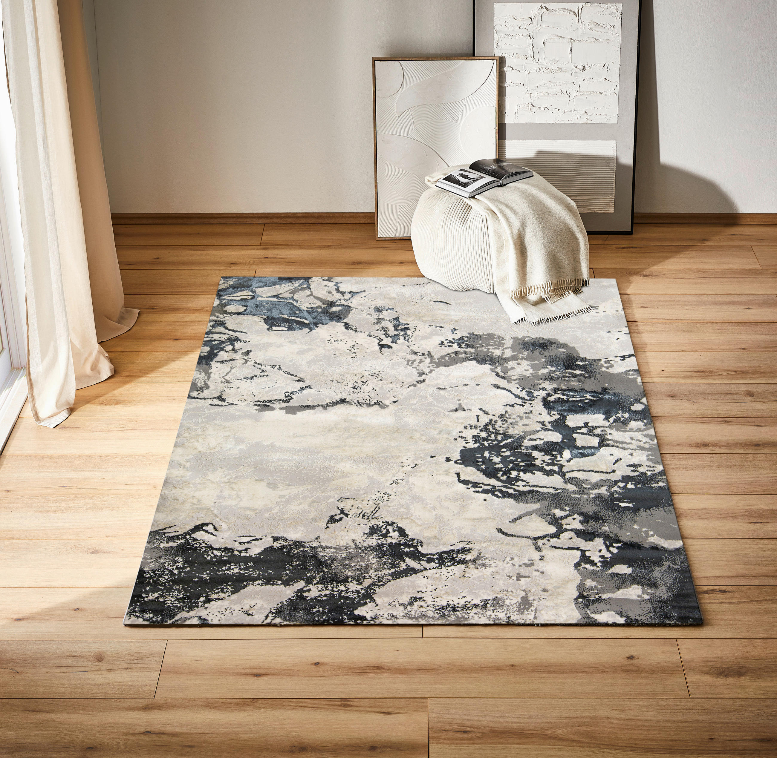 TKANA PREPROGA      80/150 cm    tkano  temno modra  - temno modra, Design, tekstil (80/150cm) - Novel