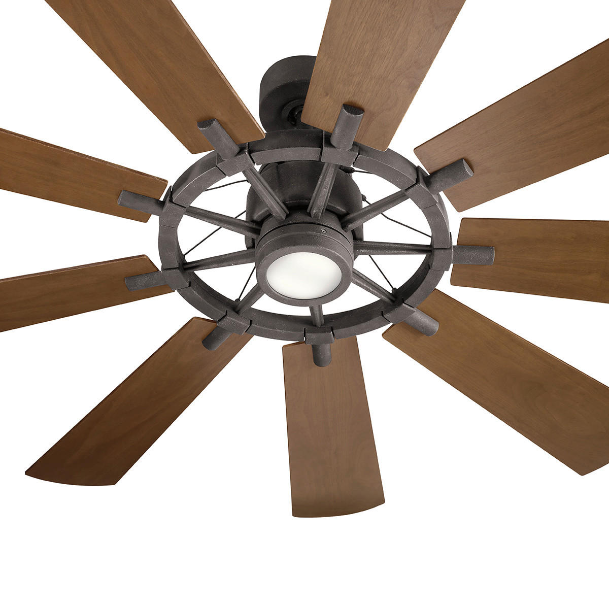 DECKENVENTILATOR  165/42 cm    - Walnussfarben/Zinkfarben, Basics, Glas/Holz (165/42cm) - Elstead Lighting