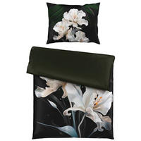 BETTWÄSCHESET MARIE Satin 160/210 cm  65 cm/100 cm  - Weiss/Schwarz, Konventionell, Textil (160/210cm) - Esposa