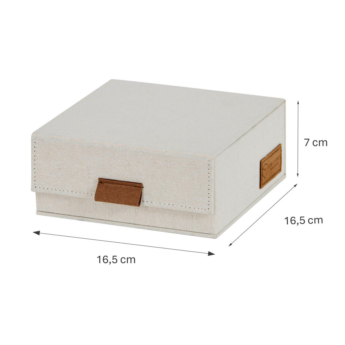 UHRENBOX - Beige, Basics, Karton/Textil (16,5/16,5/7cm) - Store It