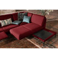 ECKSOFA in Flachgewebe, Struktur Rot  - Anthrazit/Rot, Design, Textil/Metall (254/230cm) - Ambiente