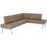 ECKBANK in Schlammfarben - Schlammfarben/Alufarben, Design, Leder/Metall (256/186cm) - Joop! ECKBANK in Schlammfarben - Schlammfarben/Alufarben, Design, Leder/Metall (256/186cm) - Joop!