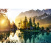 GLASBILD 120/80 cm  - Multicolor, Natur, Glas/Papier (120/80cm) - Monee