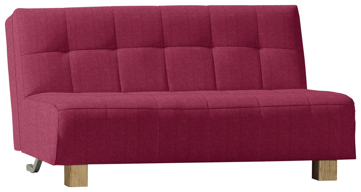 SCHLAFSOFA Rot  - Rot/Naturfarben, Design, Holz/Textil (165/92/102cm) - Novel