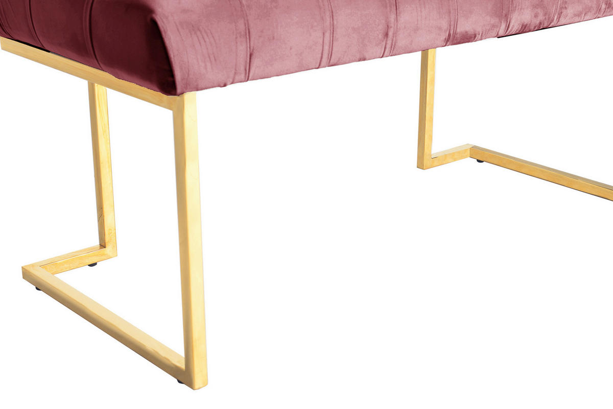 TABURETOVÁ LAVICE, plast, 47/48/100 cm - starorůžová, Design, plast (47/48/100cm)
