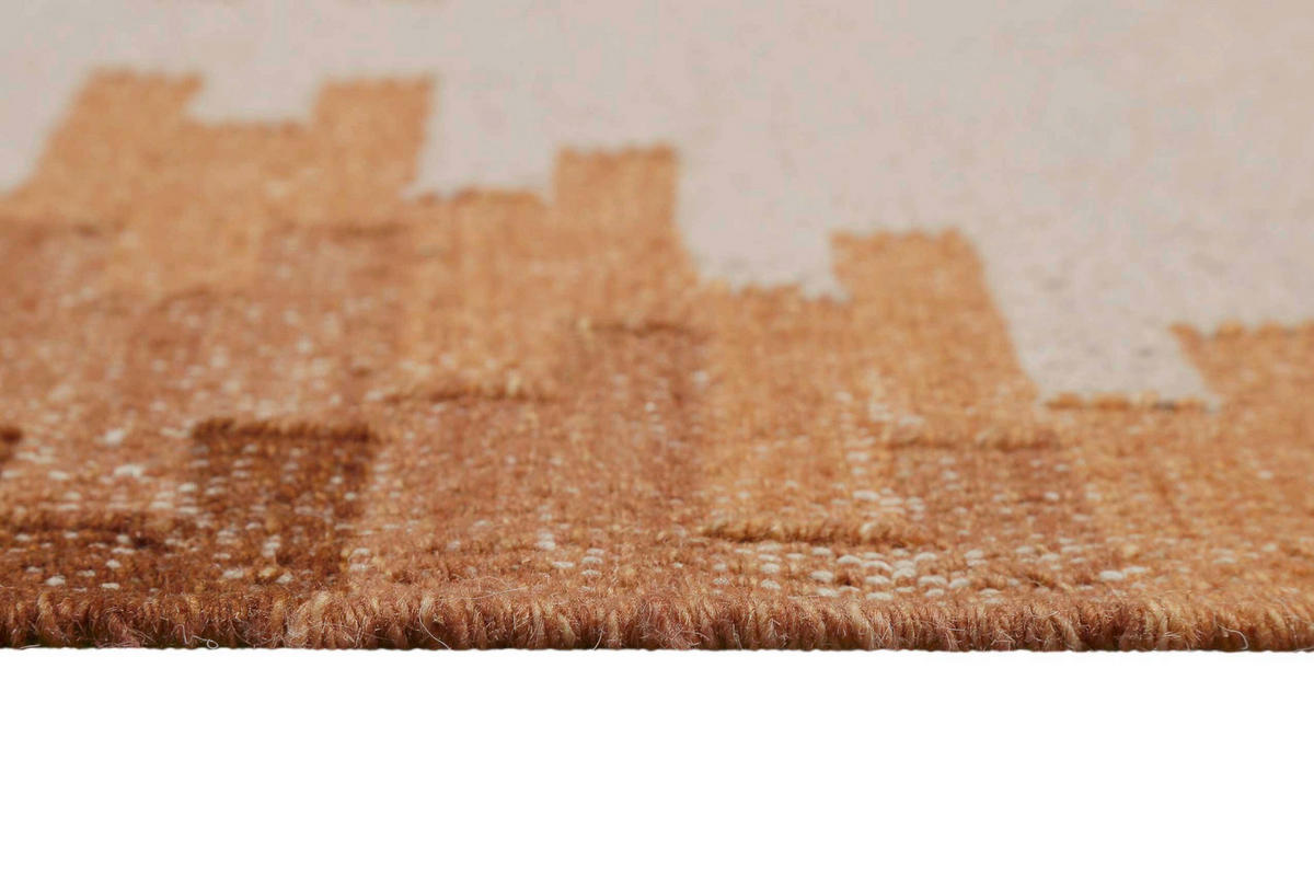 HANDWEBTEPPICH 140/200 cm Belle Braun, Creme, Koralle  - Koralle/Creme, KONVENTIONELL, Textil (140/200cm)