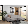 ECKSOFA in Flachgewebe Grau  - Chromfarben/Grau, KONVENTIONELL, Textil/Metall (268/175cm) - Carryhome