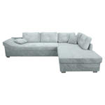 ECKSOFA Hellgrau Cord  - Silberfarben/Hellgrau, KONVENTIONELL, Holz/Textil (298/202cm) - Carryhome