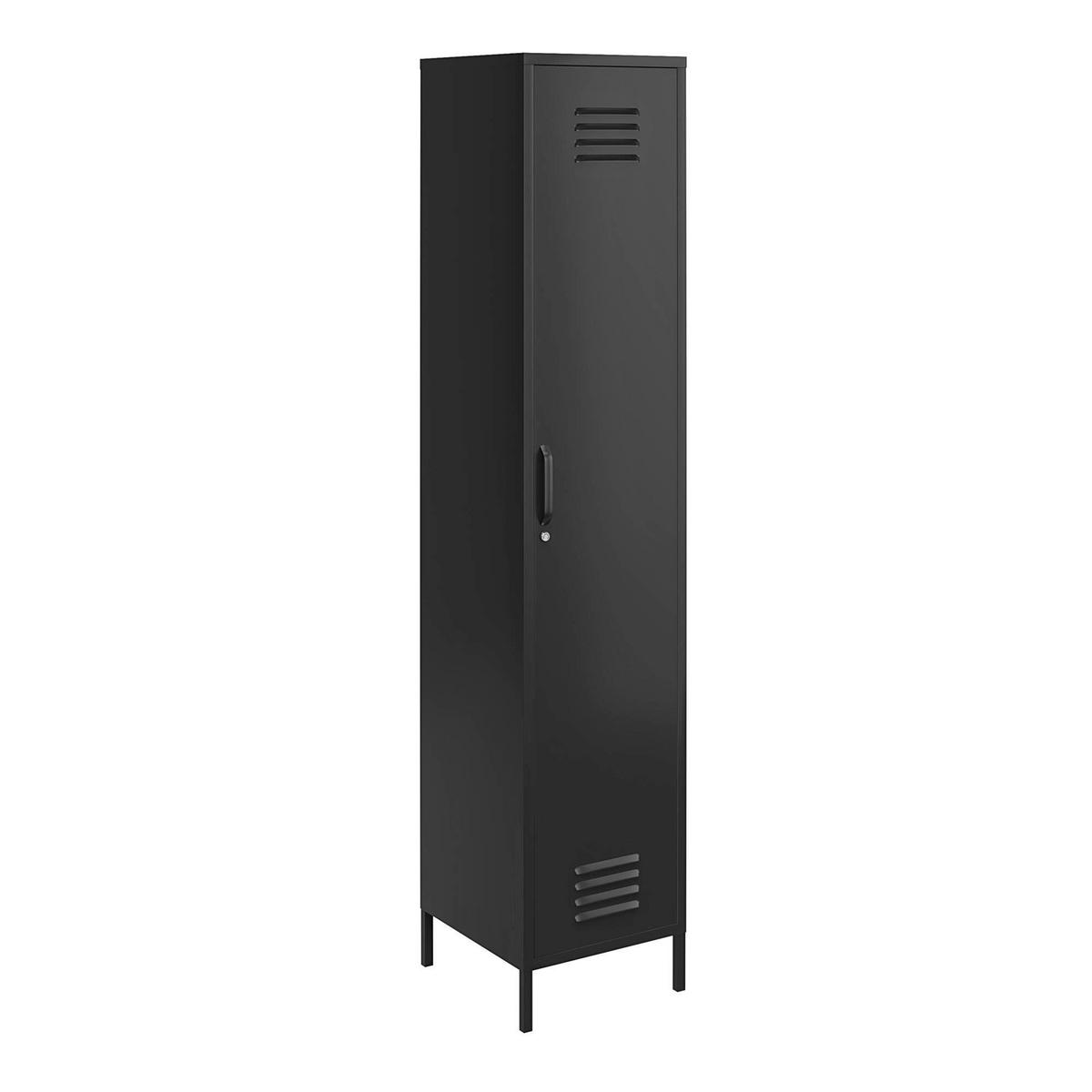 GARDEROBENSCHRANK Mission District  in 38/185/40 cm  - Schwarz, Design, Metall (38/185/40cm) - MID.YOU