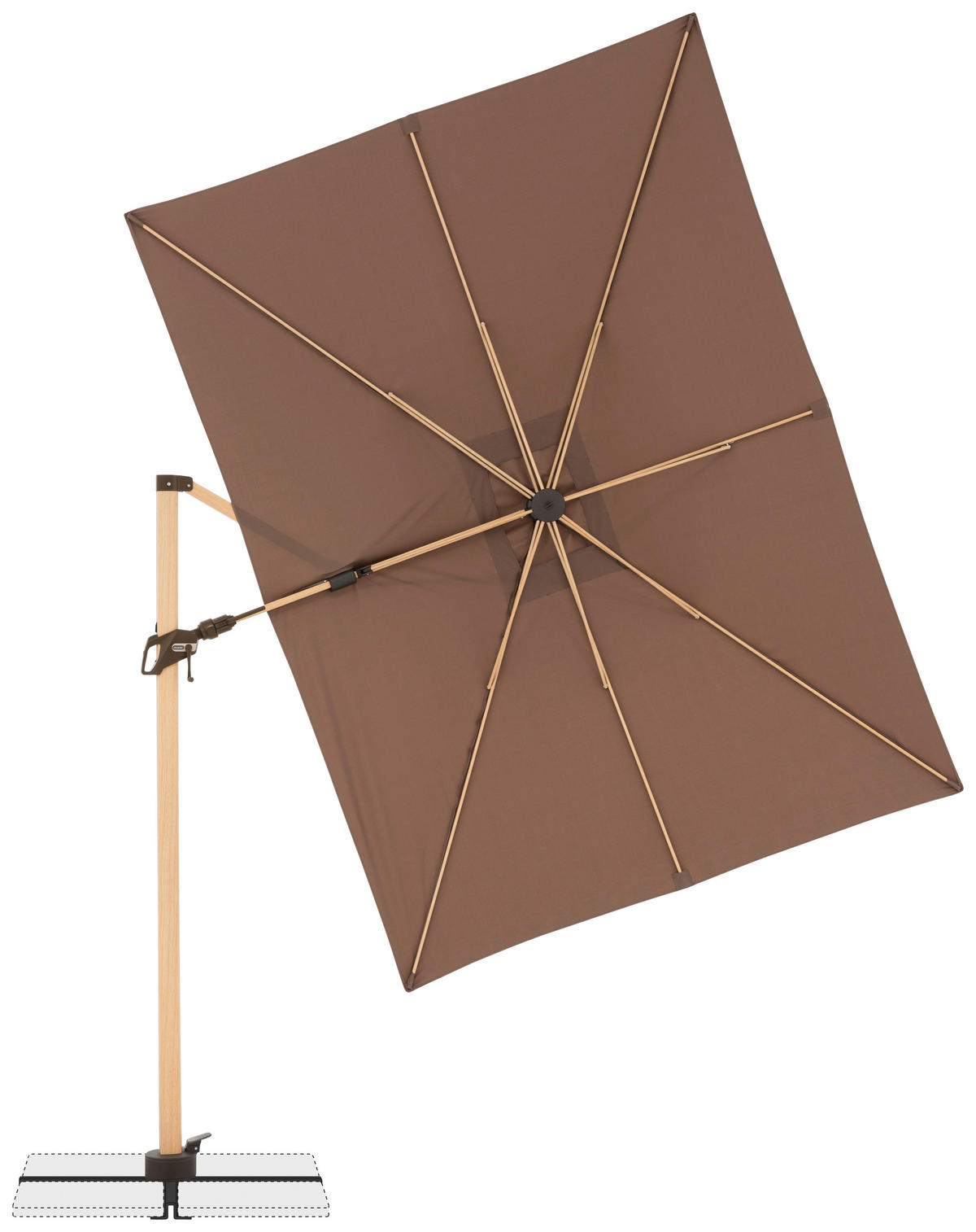 AMPELSCHIRM  300/220 cm  - Greige/Eschefarben, Basics, Textil/Metall (300/220cm) - Doppler