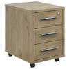 ROLLCONTAINER 43,8/64,2/65 cm  - Eichefarben/Silberfarben, Konventionell, Holzwerkstoff/Kunststoff (43,8/64,2/65cm) - Voleo