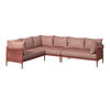 LOUNGEGARNITUR 229/296 cm Aluminium  - Rot/Dunkelrot, Design, Textil/Metall (229/296cm) - Amatio