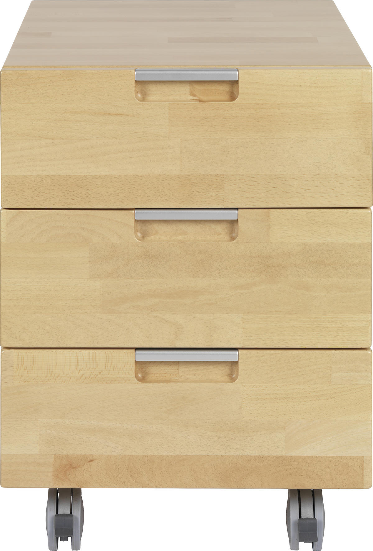 POJÍZDNÝ KONTEJNER, 45/62/58 cm - jádrový buk, Natur, kov/dřevo (45/62/58cm) - Linea Natura