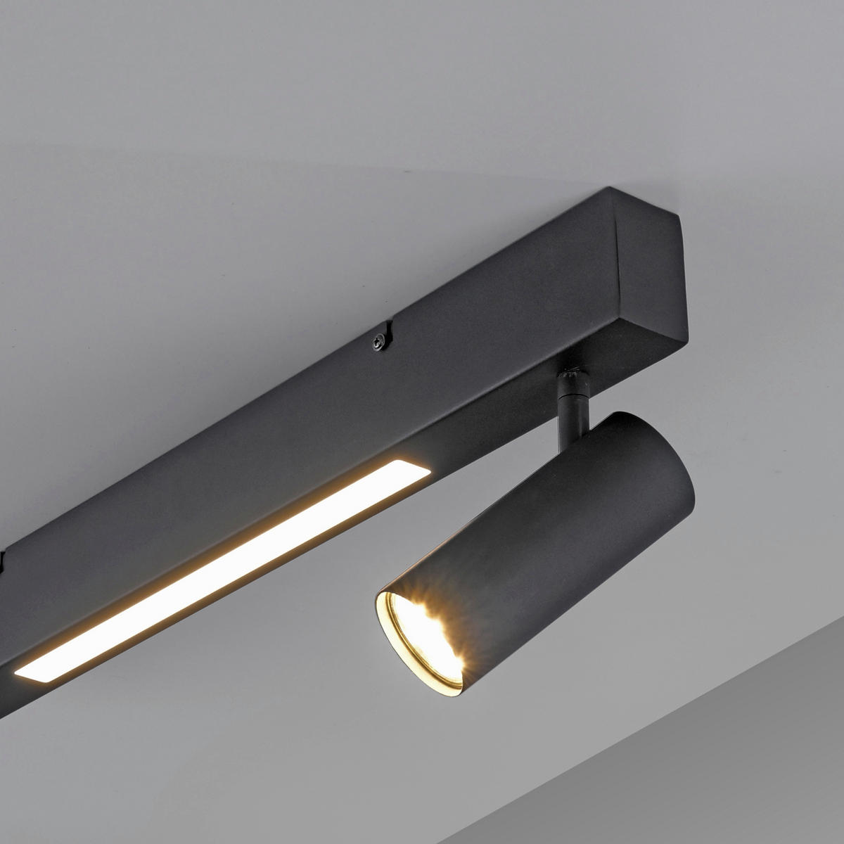 LED-DECKENLEUCHTE 71,5/22/20,5 cm   - Schwarz, Design, Kunststoff/Metall (71,5/22/20,5cm) - Schöner Wohnen