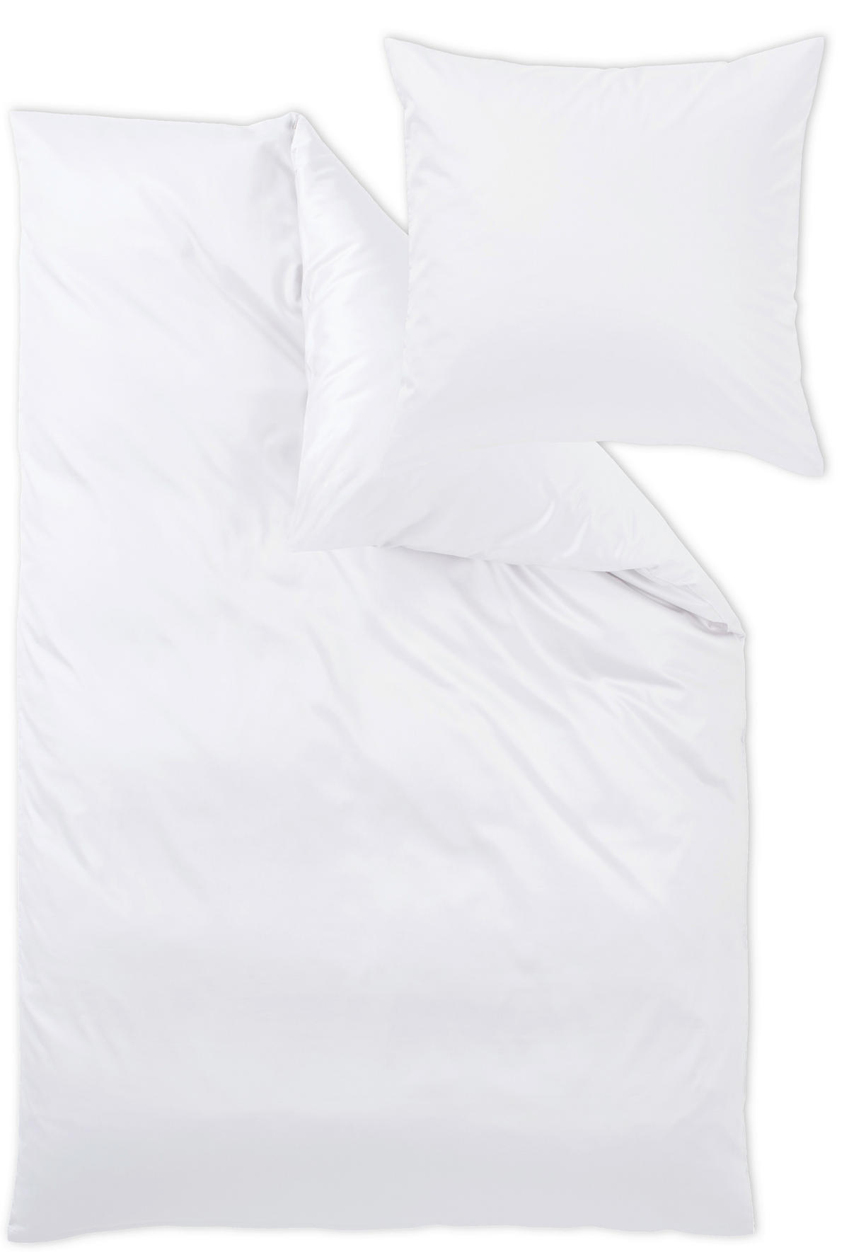 POSTELJNINA Uni 140/200 cm mako saten bela  - bela, Konvencionalno, tekstil (140/200cm) - Curt Bauer