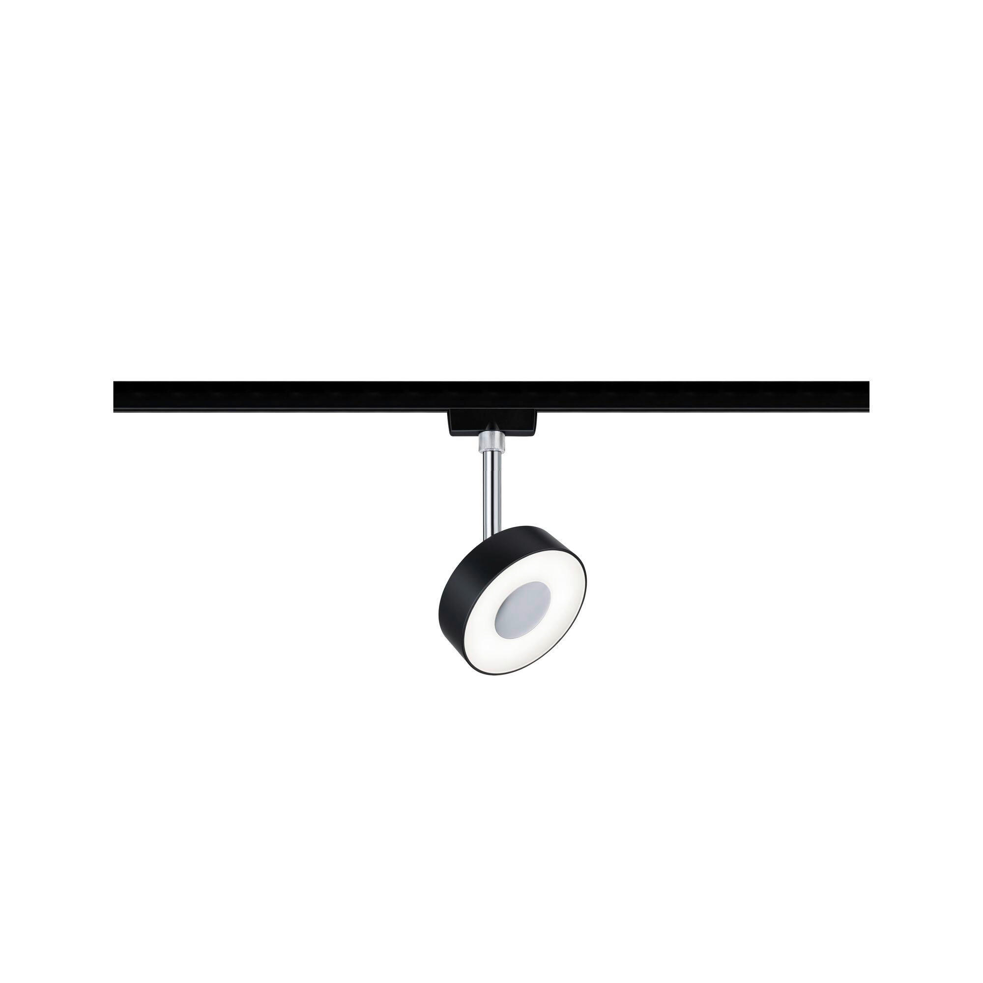 SCHIENENSYSTEM-STRAHLER - Chromfarben/Schwarz, Design, Kunststoff/Metall (9,8/14,7/5cm) - Paulmann