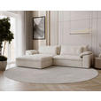 ECKSOFA  in Webstoff Beige  198/306 cm  - Beige/Schwarz, MODERN, Kunststoff/Textil (198/306cm) - Carryhome