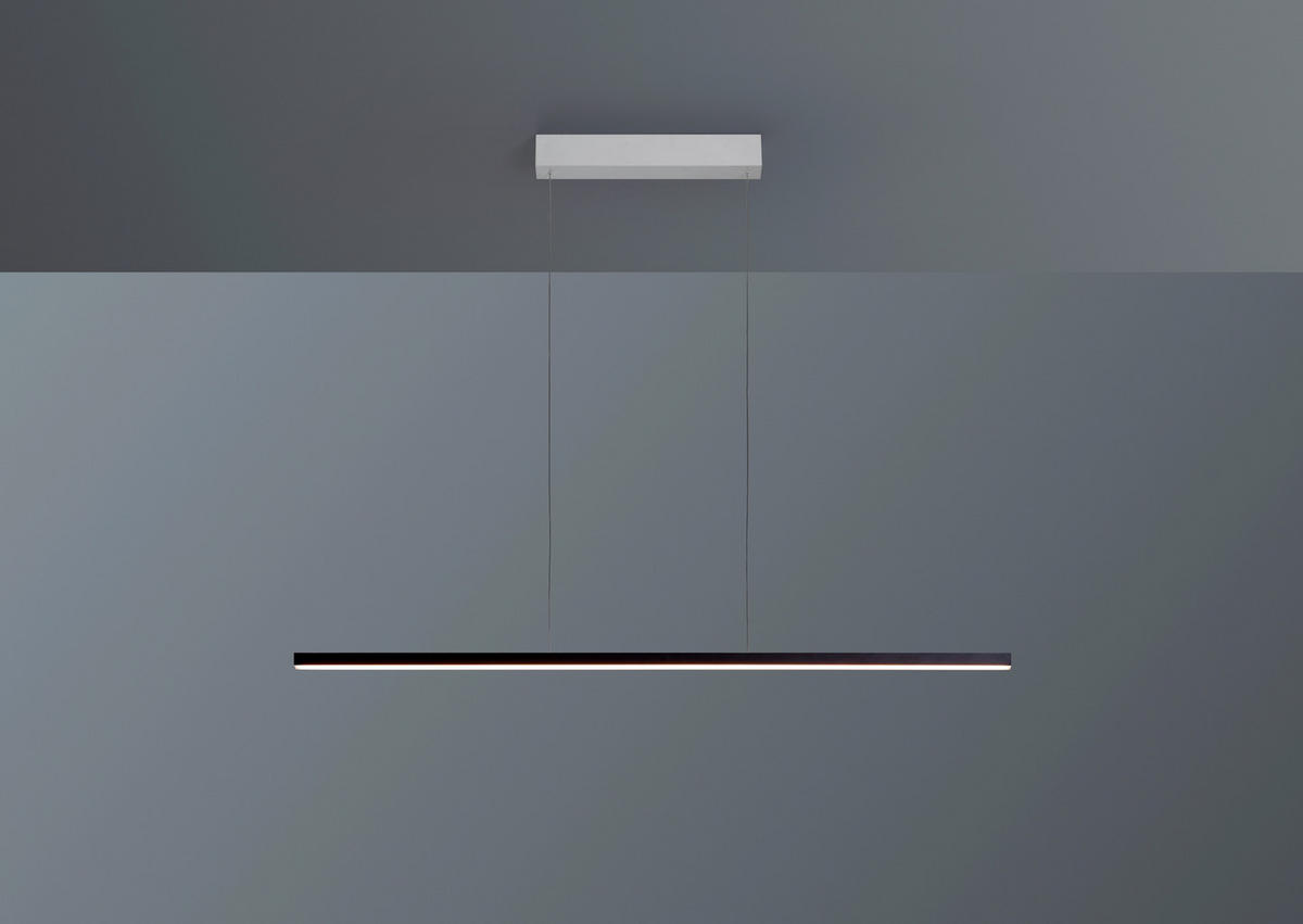 LED-PENDELLEUCHTE Smart 115/5/140 cm   - Schwarz, Design, Metall (115/5/140cm) - BOPP