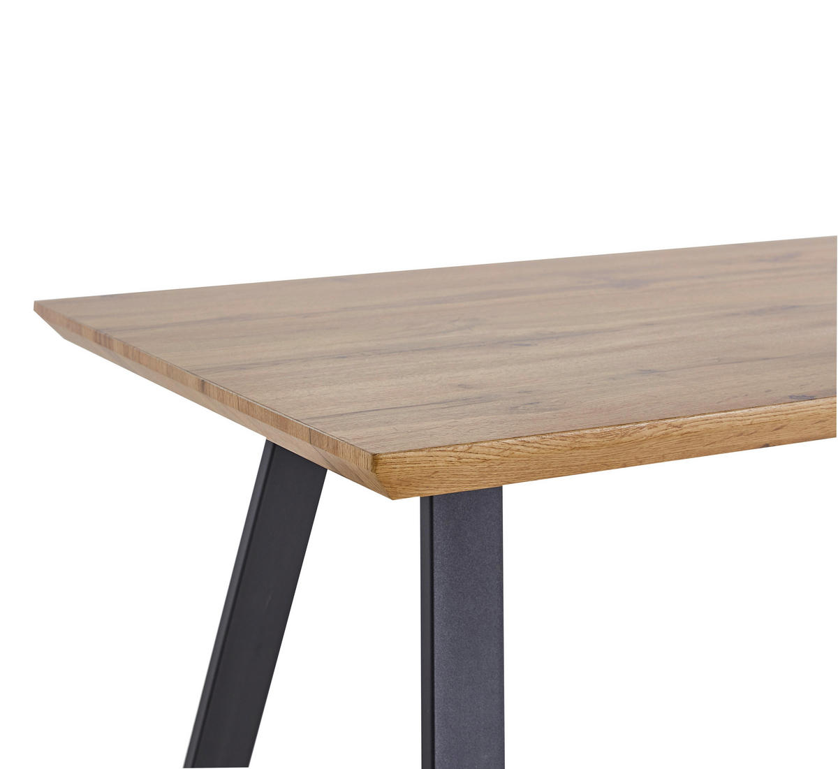 ESSTISCH rechteckig Naturfarben, Schwarz  - Schwarz/Naturfarben, Design, Holzwerkstoff/Metall (140/80/75cm) - Livetastic