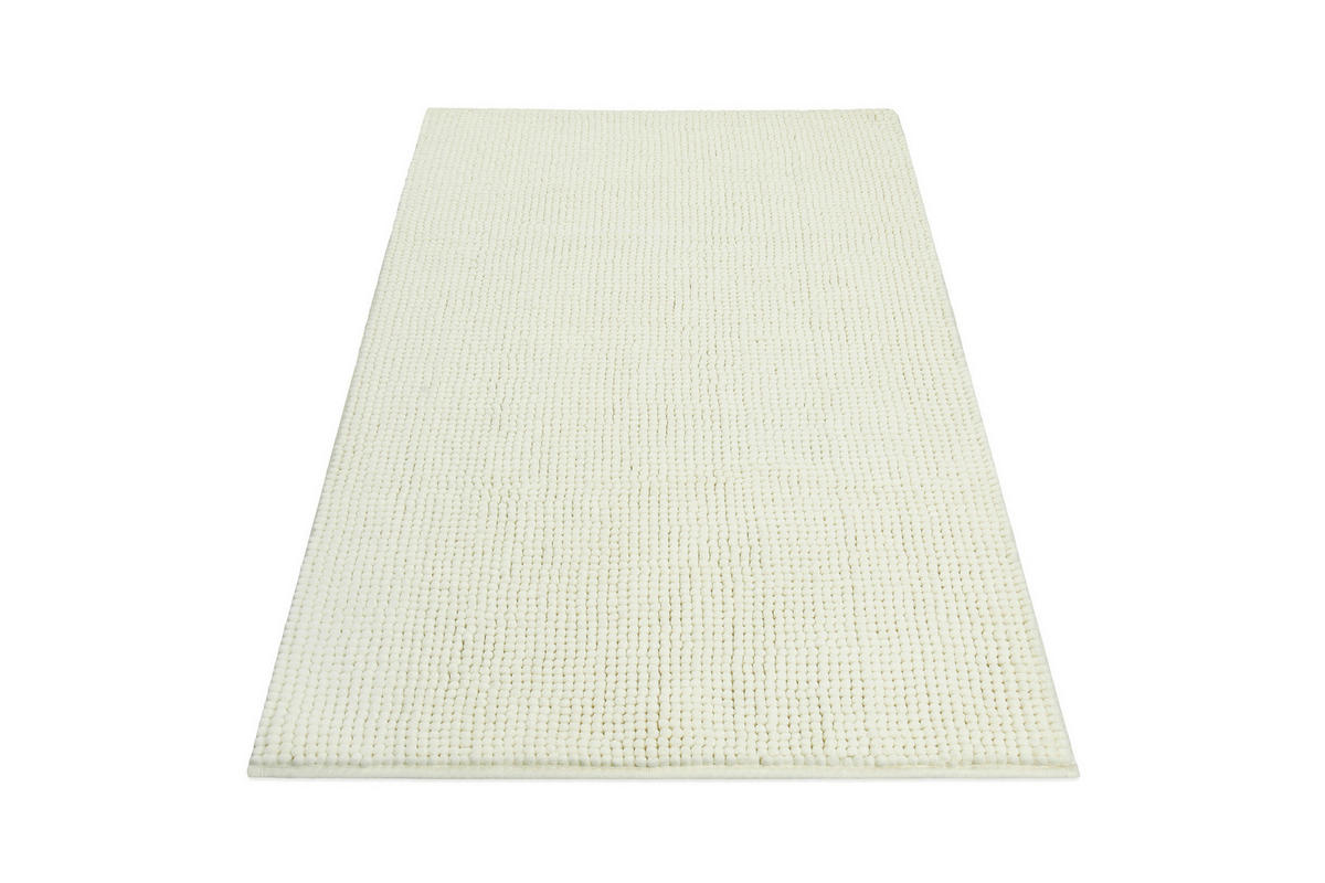 BADTEPPICH Elfenbein 60/100 cm  - Elfenbein, Basics, Kunststoff/Textil (60/100cm) - WECON HOME