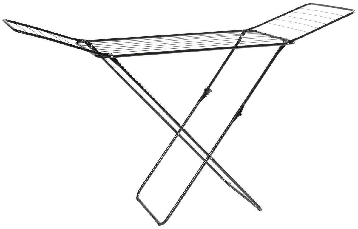RUHASZÁRÍTÓ ÁLLVÁNY - fekete/antracit, Basics, műanyag/fém (179/55/104cm) - Homeware