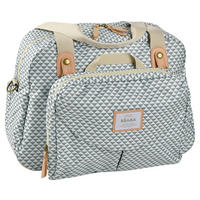 WICKELTASCHE GENEVA II  "PLAY PRINT"  - Salbeigrün/Grau, Basics, Kunststoff (26/30,5/44cm) - Beaba