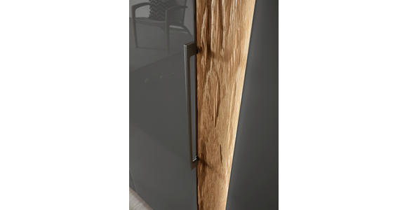 DREHTÜRENSCHRANK  in Eiche Bianco, Lavagrau  - Schieferfarben/Eiche Bianco, Design, Glas/Holz (300/216/58cm) - Dieter Knoll