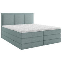 BOXSPRINGBETT 180/220 cm  in Petrol  - Petrol/Schwarz, Design, Holz/Holzwerkstoff (180/220cm) - MID.YOU